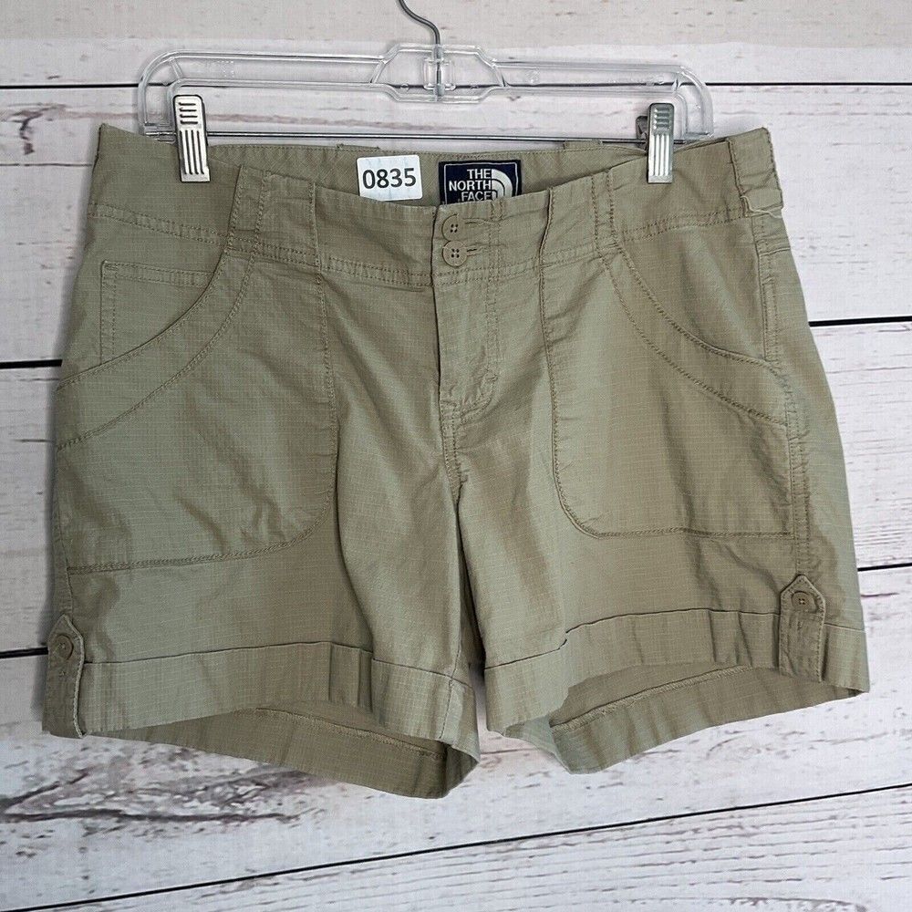The North Face Womens Gray Outdoor Hiking Cargo Shorts Size 8‎